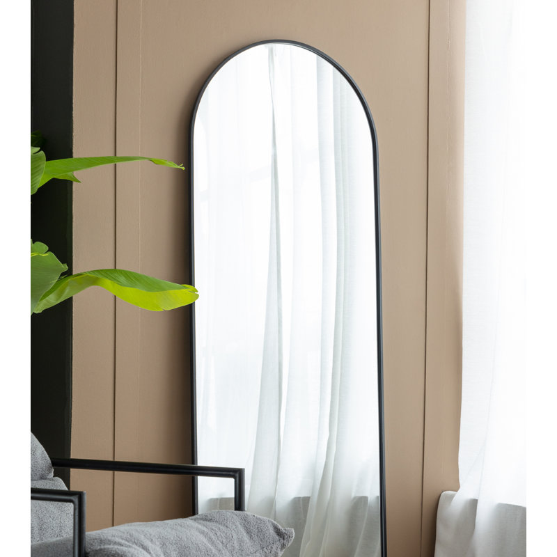 28x1x74" Celine Black Arch Body Mirror