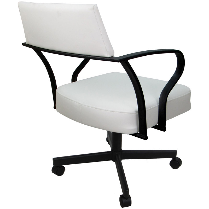 Chaise pivotante en métal Itzuri, Noir, Blanc