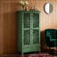 Armoire de rangement de 55 po de hauteur avec tiroir et 2 portes en bois sculpté avec pieds en bois massif-240789252