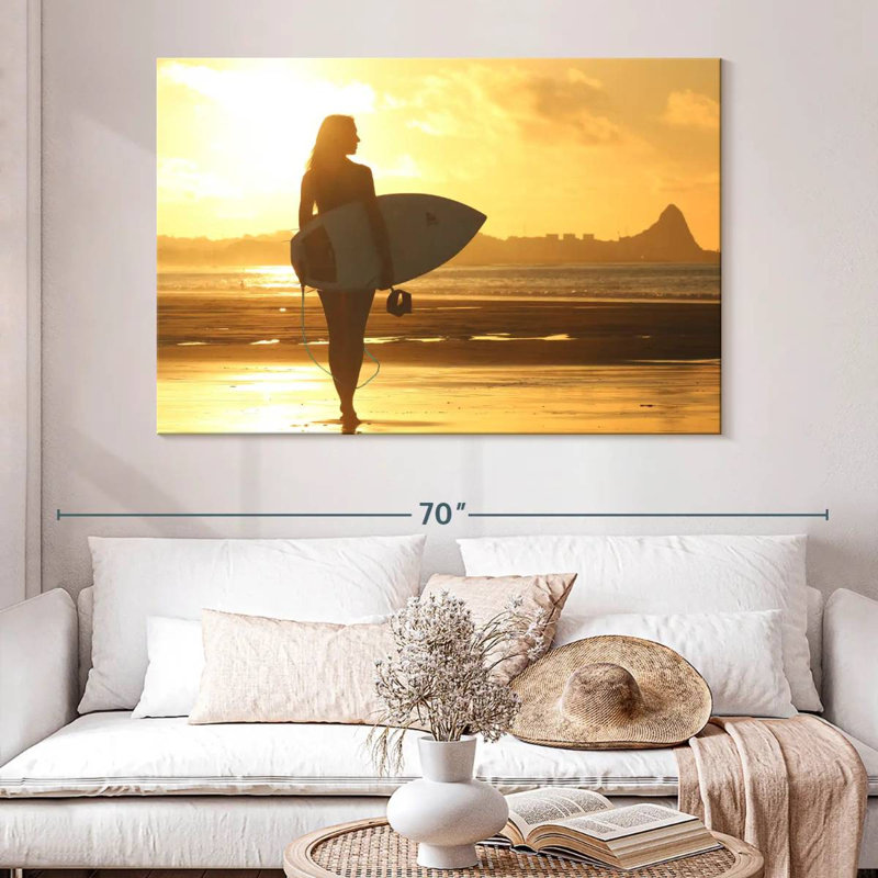 Senne Surfboard Sunset, 34" H x 51" W