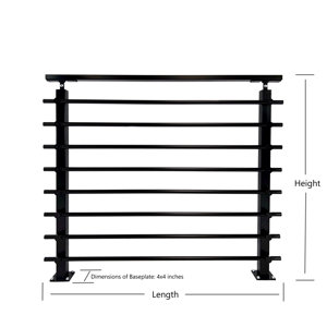 Concept Fusion Modern Horizontal Adjustable Railing Banister System for ...