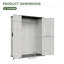 4.7 ft. W x 2.2 ft. D 1400L Vertical Garden Shed Outdoor Waterproof with Floor-132016842