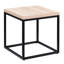 Table de bout avec table de bout, table de chevet carrée en bois et métal, petite table de bout avec rangement, pour la chambre à coucher du salon, chêne naturel