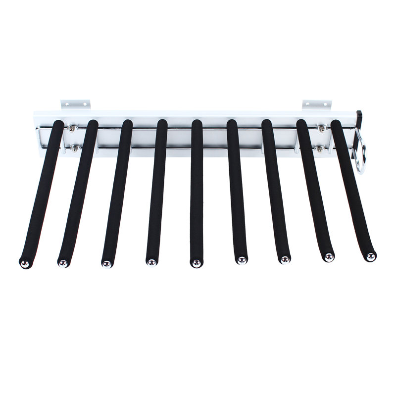 9 Arms Pull Out Wardrobe Scarf Trouser Extendable Rack (Right Installation)