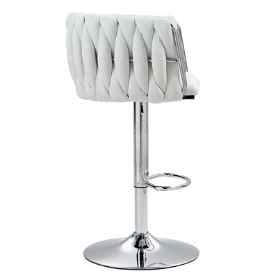 360° Fabric Cover Swivel Bar Stools Set Of 2 by Ivy Bronx