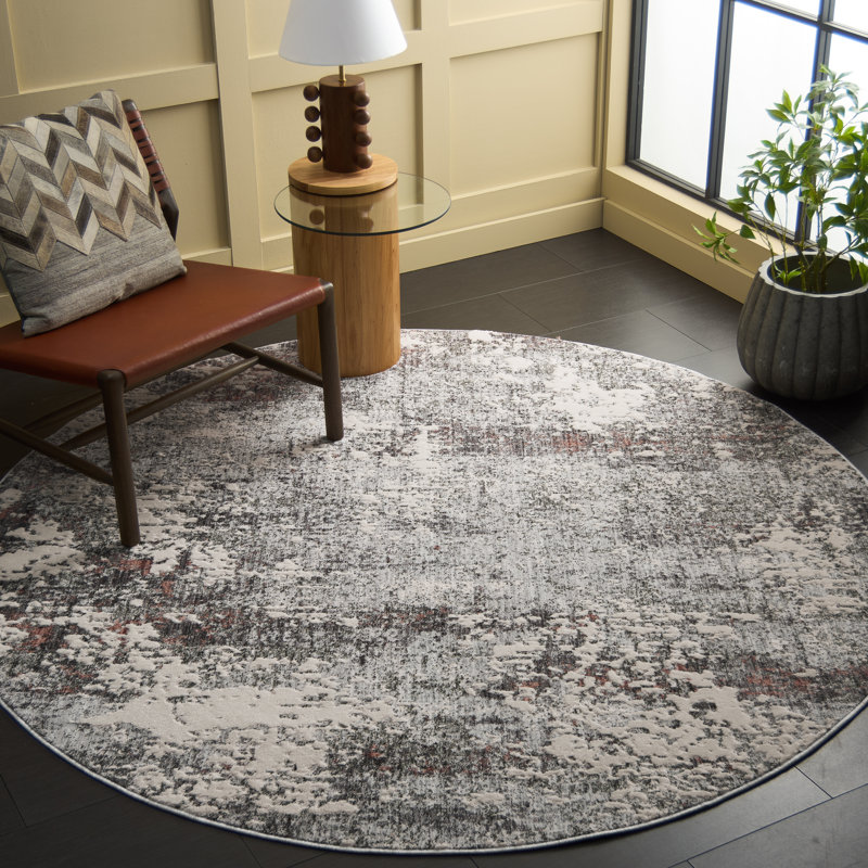 Scarlett 408 Performance Abstract Rug, Round 6'7"