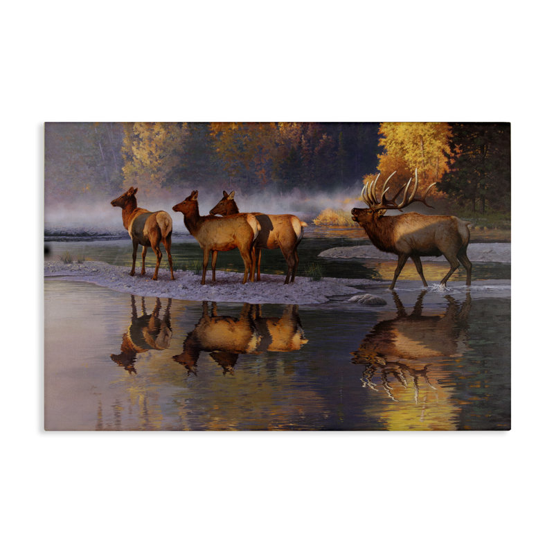 Art mural sur toile "Distant Défi" par Rod Lawrence, H 30 po x l 45 po