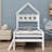 Twin-Size Wooden Platform Bed With Safety Guardrails And Integrated Drawers-1461088372