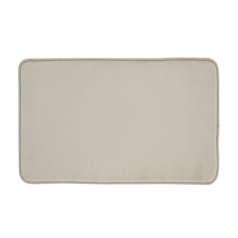Anti-Bacterial Memory Foam Bath Mat, Natural