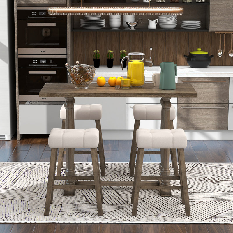Ensemble repas pour 4 personnes Ilonca, Brun clair, Brun clair