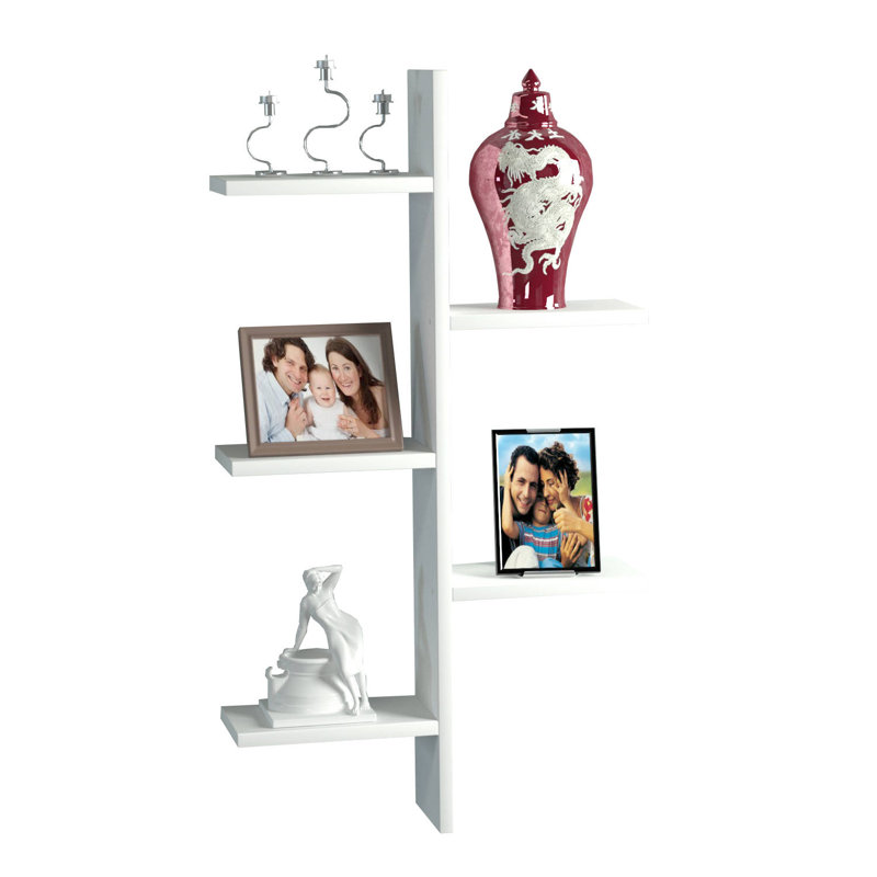 Tablette décorative 5 pièces avec tablettes réglables Lahr