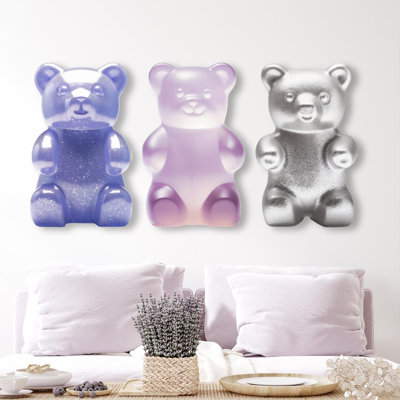 Oliver Gal Gummy Bear Set Bright - Die-Cut Acrylic Glass Sculpture