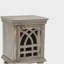 Table de chevet en bois gris antique
