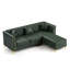 Canapé Chesterfield 3 places modulaire avec coussins capitonnés vert pour salon, appartement-132951355-132951356