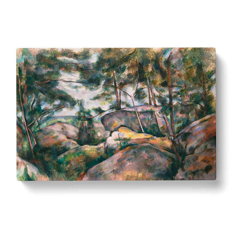 Rocks In The Forest by Paul Cezanne - Wrapped Canvas, 40cm H x 60cm W x 3cm D