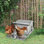 Mangeoire pour poulets - capacité de 25 lb, galvanisée et aluminium, assure une alimentation régulière en aluminium
