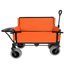 Chariot pliant 3 en 1 avec banquette et plateau de table rabattable à l'arrière - capacité de 500 lb, pneus de plage 9 po x 4 po pour le camping, orange-126447006
