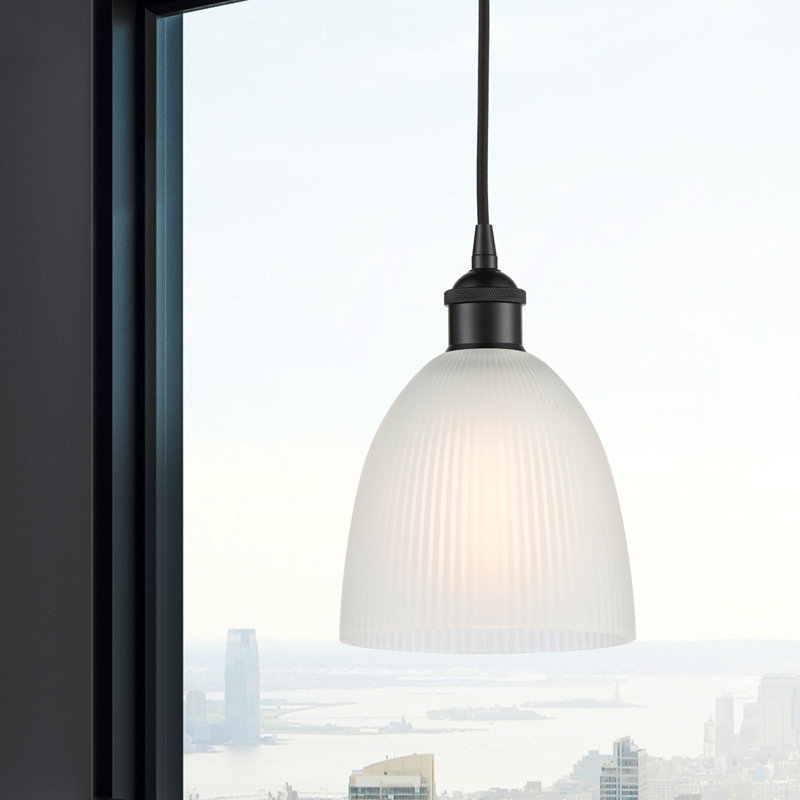 Philomene 1 - Light Single Pendant, White, Matte Black