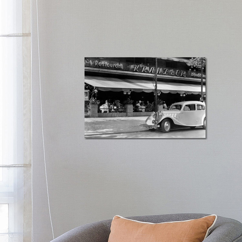 1930s Cafe Kranzler Kurfurstendamm Strasse Street Berlin Germany 1 Piece Wrapped Canvas Wall Art