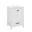 Petit meuble-lavabo 24 po avec lavabo, 1 tiroir et 2 portes de rangement, meuble-lavabo simple moderne en bois massif