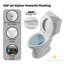 Toilette haute deux pièces Los Flexi, cuve allongée confortable et hauteur ADA, chasse d'eau à siphon 1,28 gallons par pouce carré, 12 po, idéale pour la plupart des utilisateurs-120276701-133136215