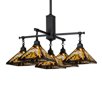 Lustre carré 36 po 5 lumières Nuevo Mission