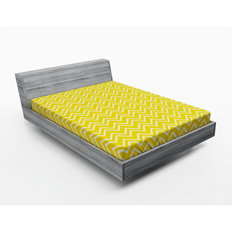 Microfiber Chevron Fitted Sheet, Full Fitted Sheet