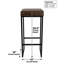 Tabouret de bar grand avec cuir brun-1851920752