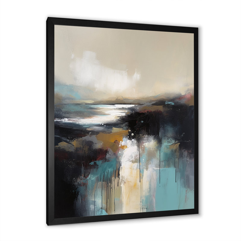 Blohm Serene Waters In Marble II, Cadre photo noir, H 20 po x l 12 po x P 1 po