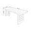 Bureau rectangulaire en bois massif brun clair