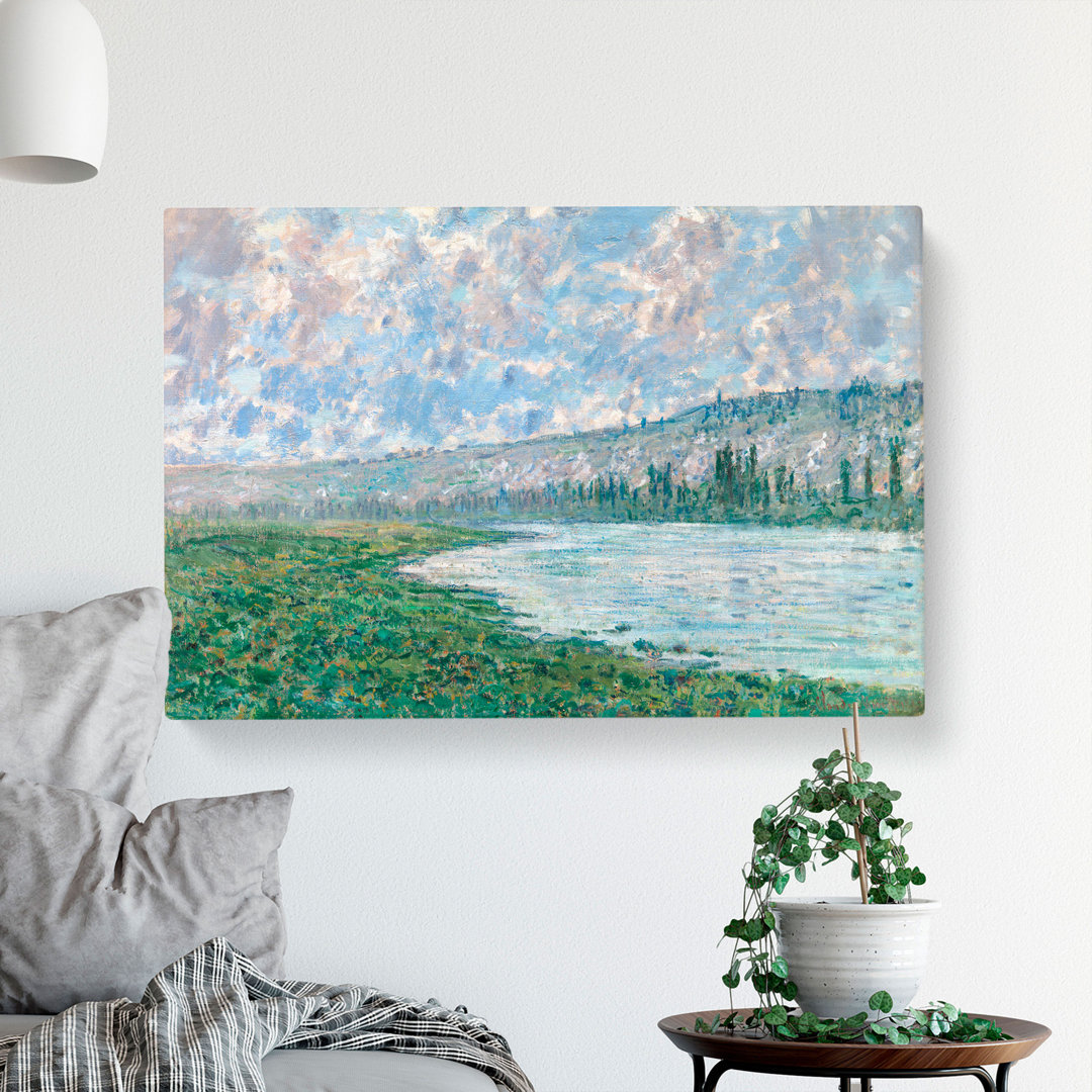 The Seine at Vetheuil by Claude Monet - Wrapped Canvas Painting