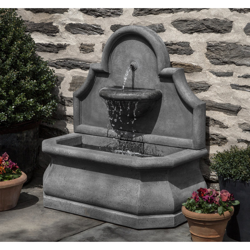 Segovia Weather Resistant Wall Base Fountain, Alpine Stone