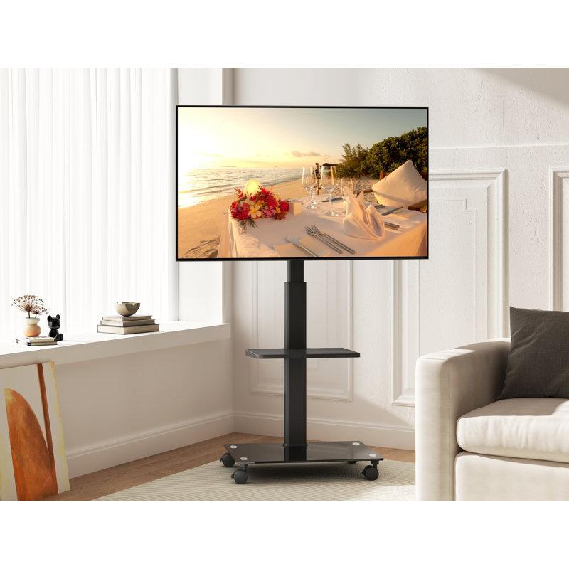 Glass Bottom Removable Tv Stand, Suitable For 32-60 Inch