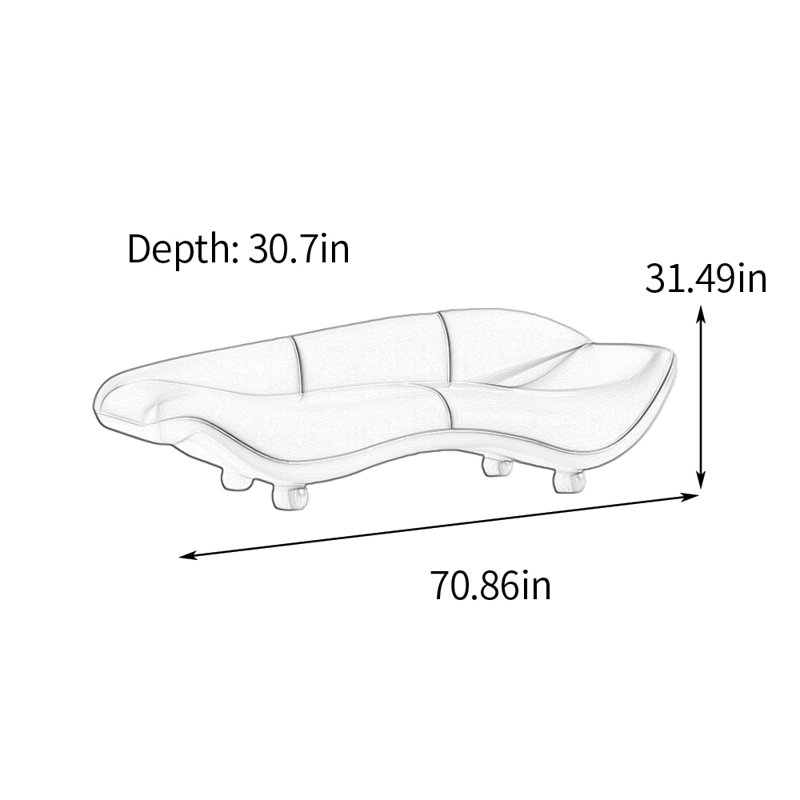 Chaise longue d'intérieur en bois massif Minimalist, Face à la droite, Beige