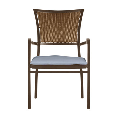 Aire Stacking Patio Dining Armchair With Cushions