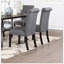 Ensemble de 2 chaises de salle à manger en tissu gris anthracite