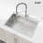 27" Single Bowl Stainless Steel Kitchen Sink Overmount Handmade Sink-115380560