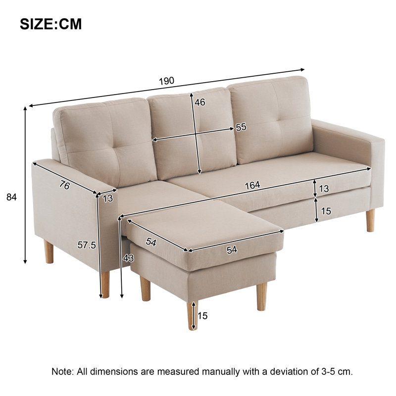 3 Seater Fabric Sofa