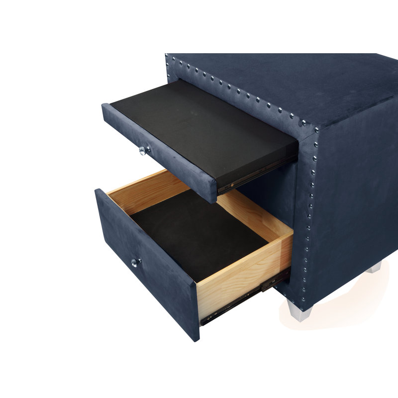 Table de chevet Mevlide, Bleu