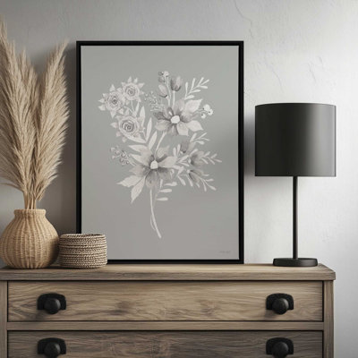 «Gray Botanical Set I» par Cindy Jacobs, reproduction d'art