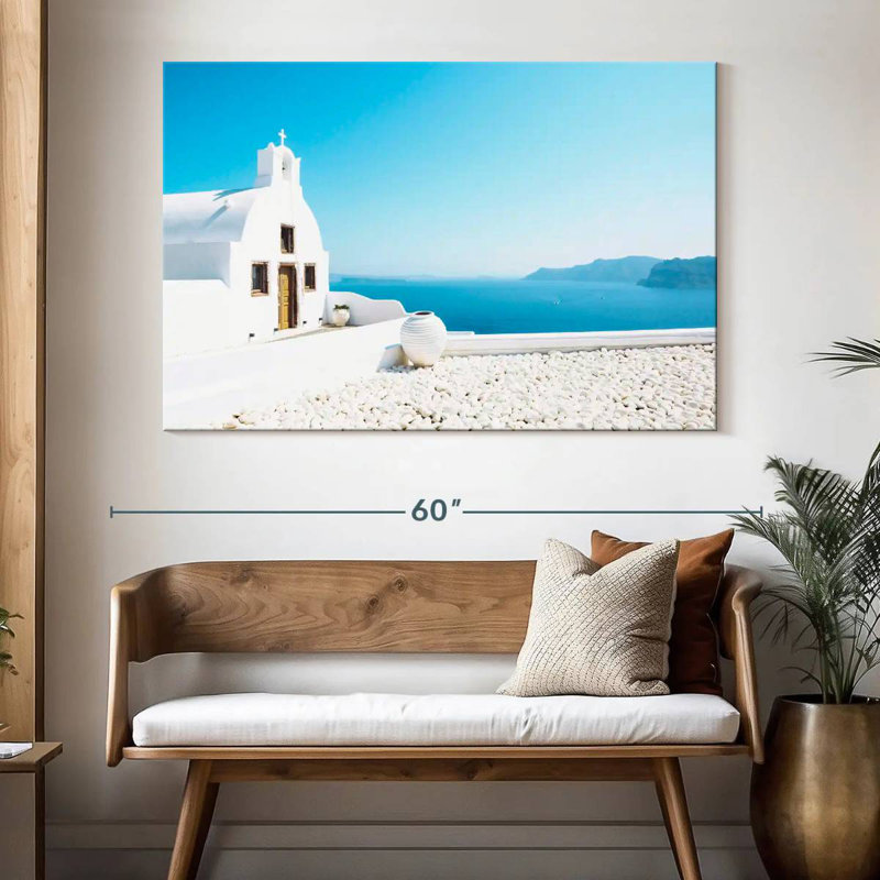 Nicci Seaside Santorini Church, H 34 po x l 51 po
