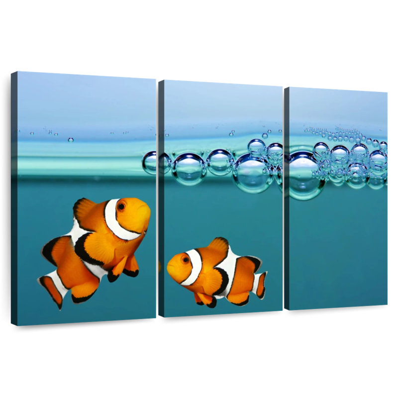 Brampt Clownfish Blowing Bubbles, 24" H x 38" W