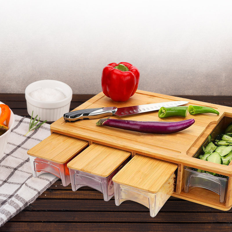 Cheer Collection Bamboo Cutting Board Set