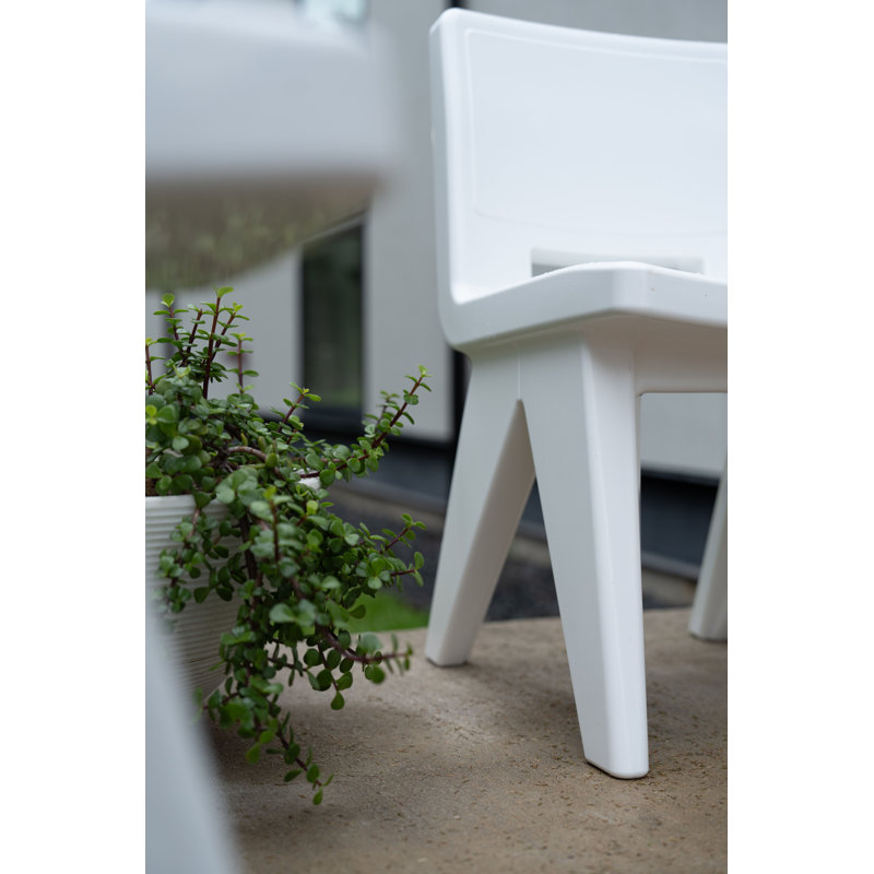 Fresco Outdoor Dining Side Chair, Highcloud White