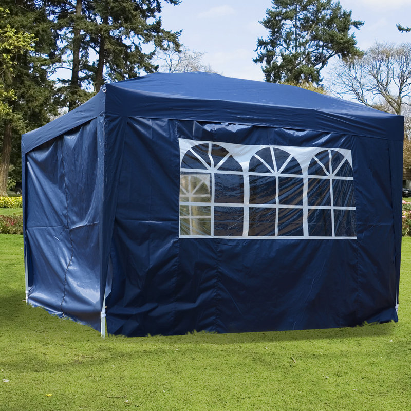 3m x 3m Steel Pop-Up Gazebo, Blue