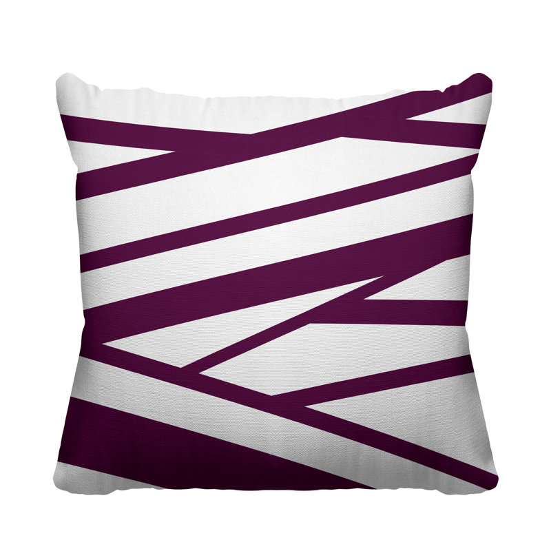 Coussin décoratif intérieur / extérieur Risley Minimalist, H 17 po x l 17 po, Violet, Carré