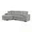 L-Shaped Sectional Sofa With Pillows And Ottoman-1208909367