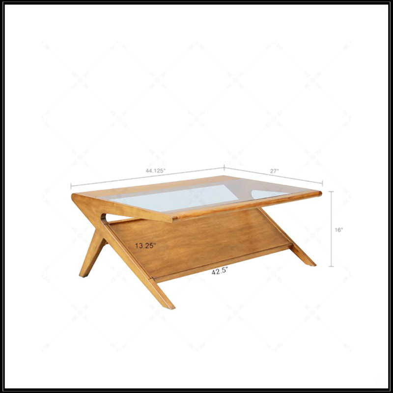 Table basse Rocket avec verre trempé