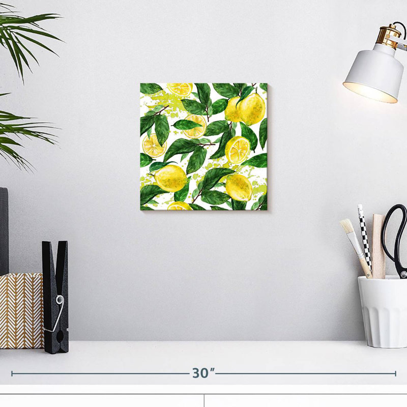 Yarlin Lemon Leaves Pattern, 10" H x 10" W