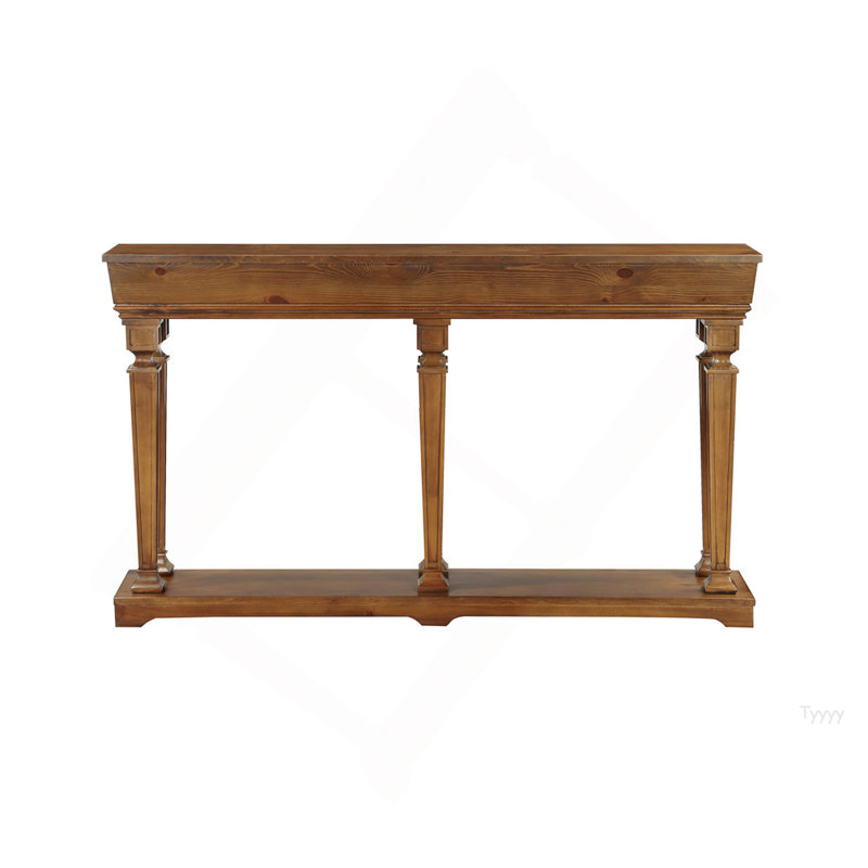 Console en chêne, H 35 po x l 60 po x P 12 po